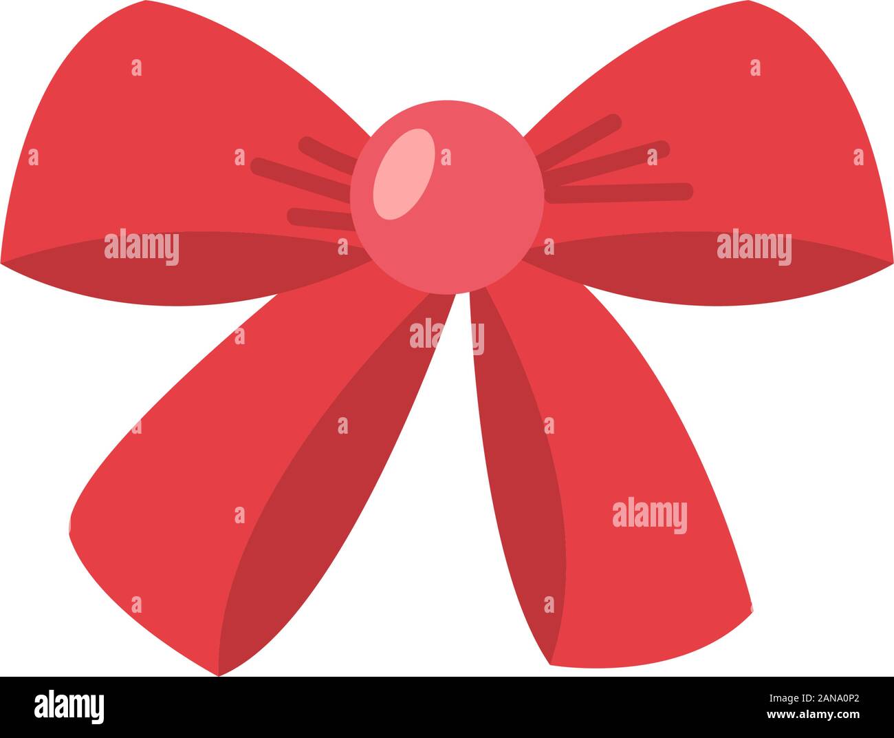 Red bow vector illustration on a white background Stock Vector Image ...