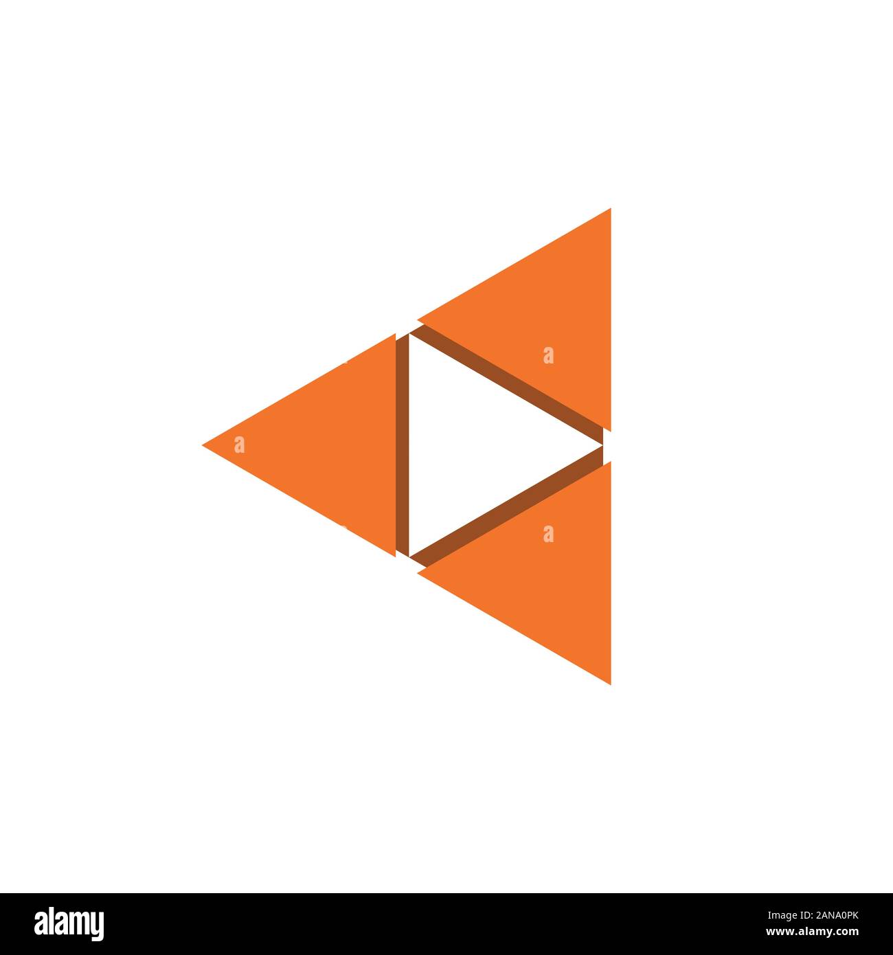 3d triangle logo design Stock Vector Images - Alamy