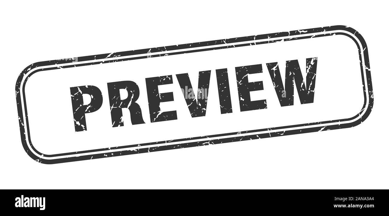 preview stamp. preview square grunge black sign Stock Vector