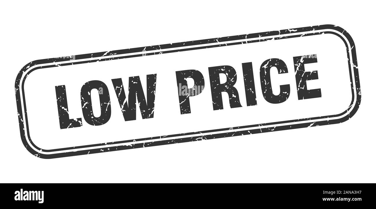 low price stamp. low price square grunge black sign Stock Vector