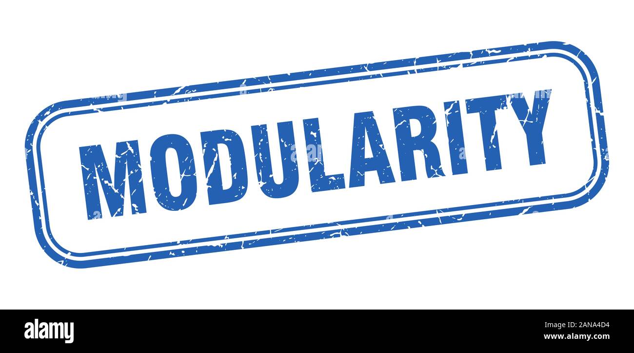 modularity stamp. modularity square grunge blue sign Stock Vector Image ...