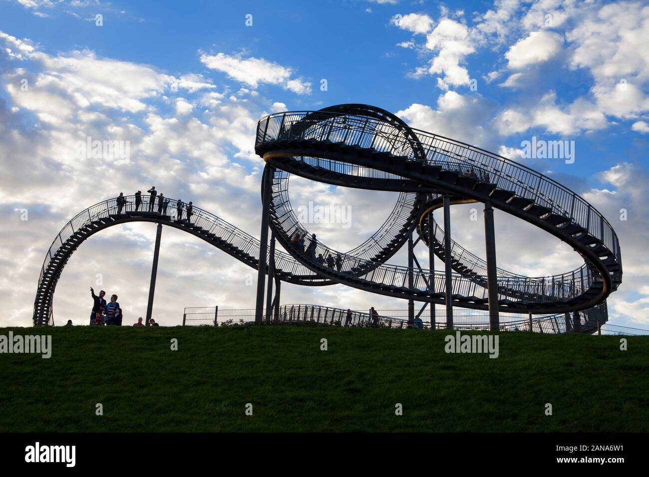 Tiger and Turtle – Magic Mountain, an art installation and landmark in Angerpark, Duisburg, Germany Stock Photo