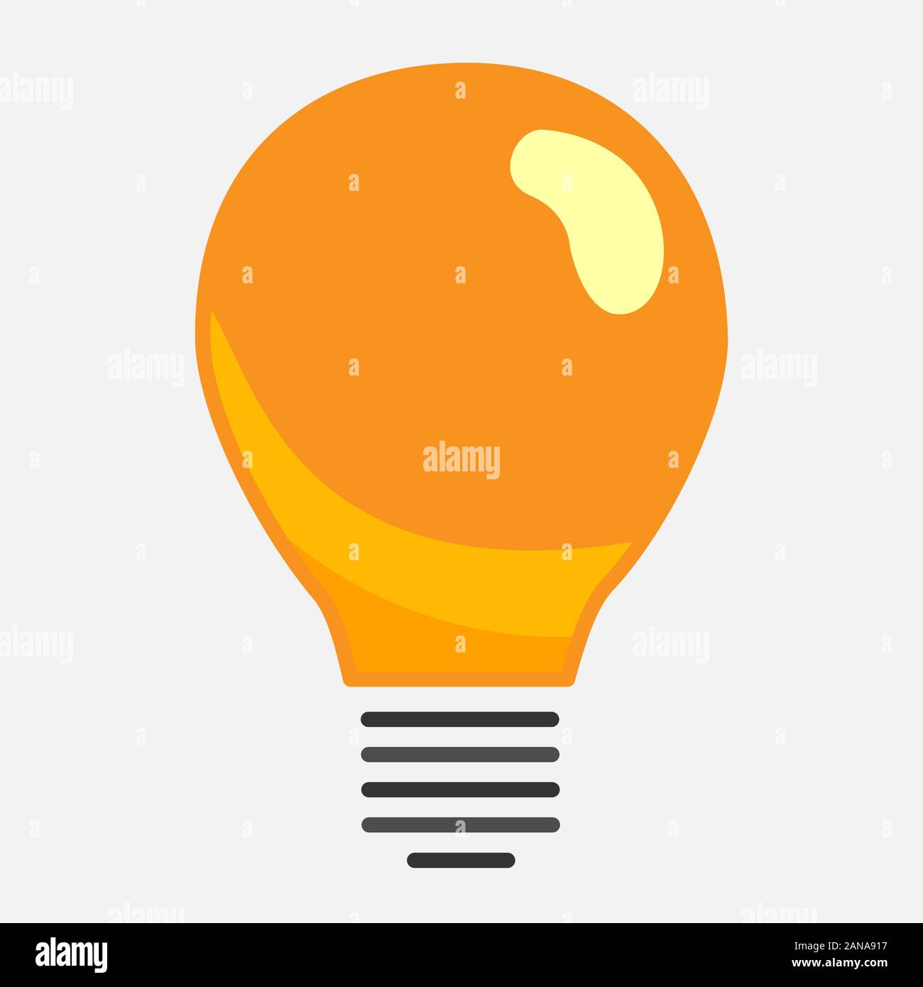 Icon in a simple style isolated light bulb.  Stock Vector