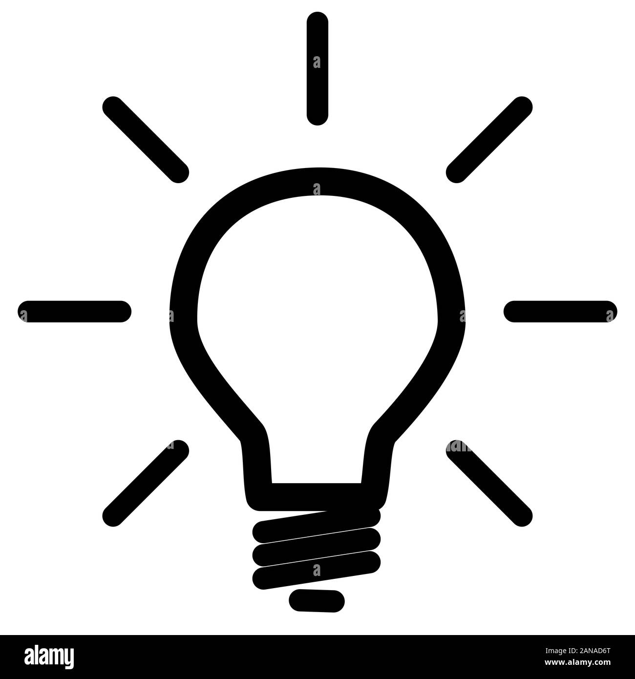 Icon in a simple style isolated light bulb.  Stock Vector