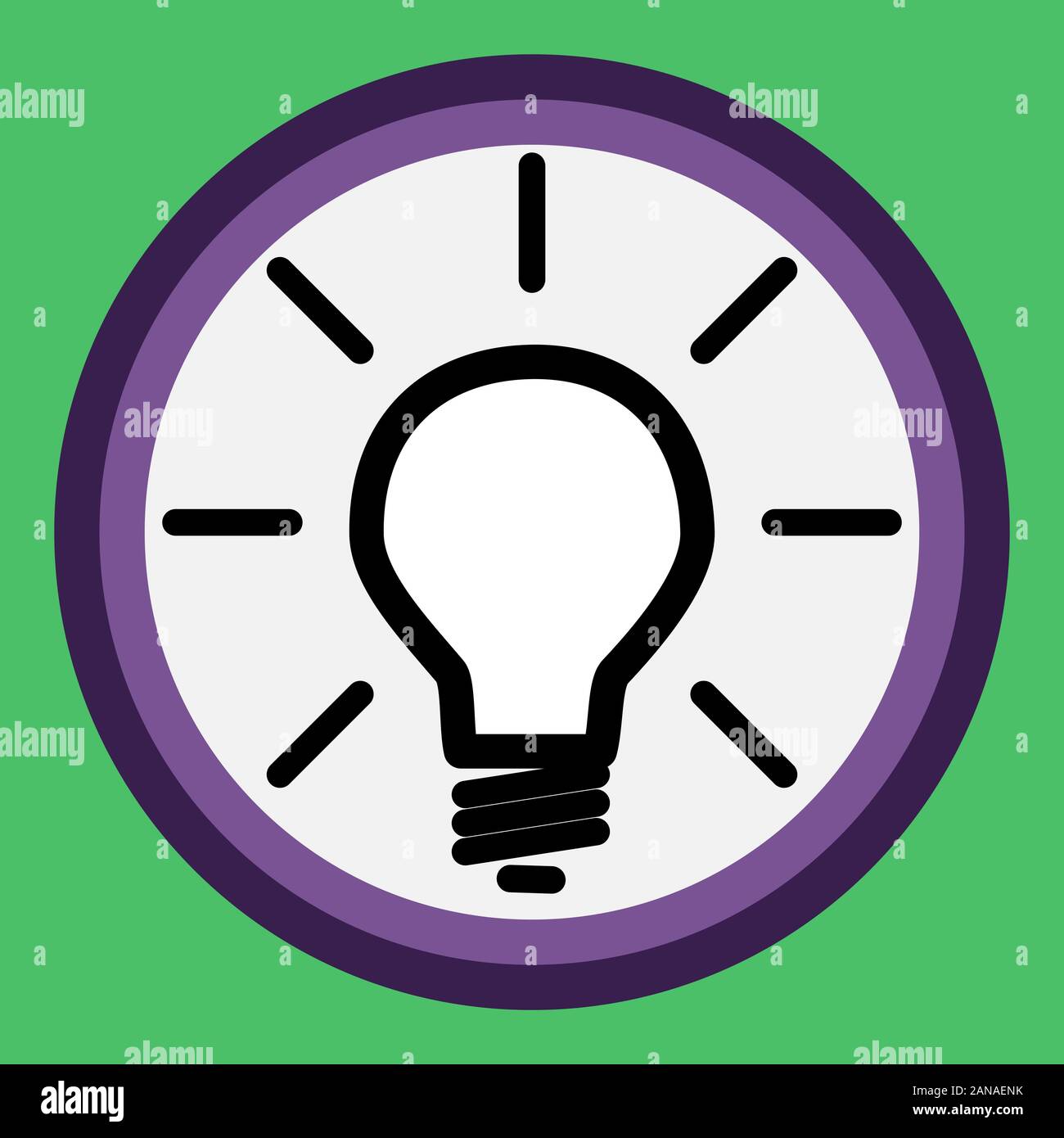 Icon in a simple style isolated light bulb.  Stock Vector