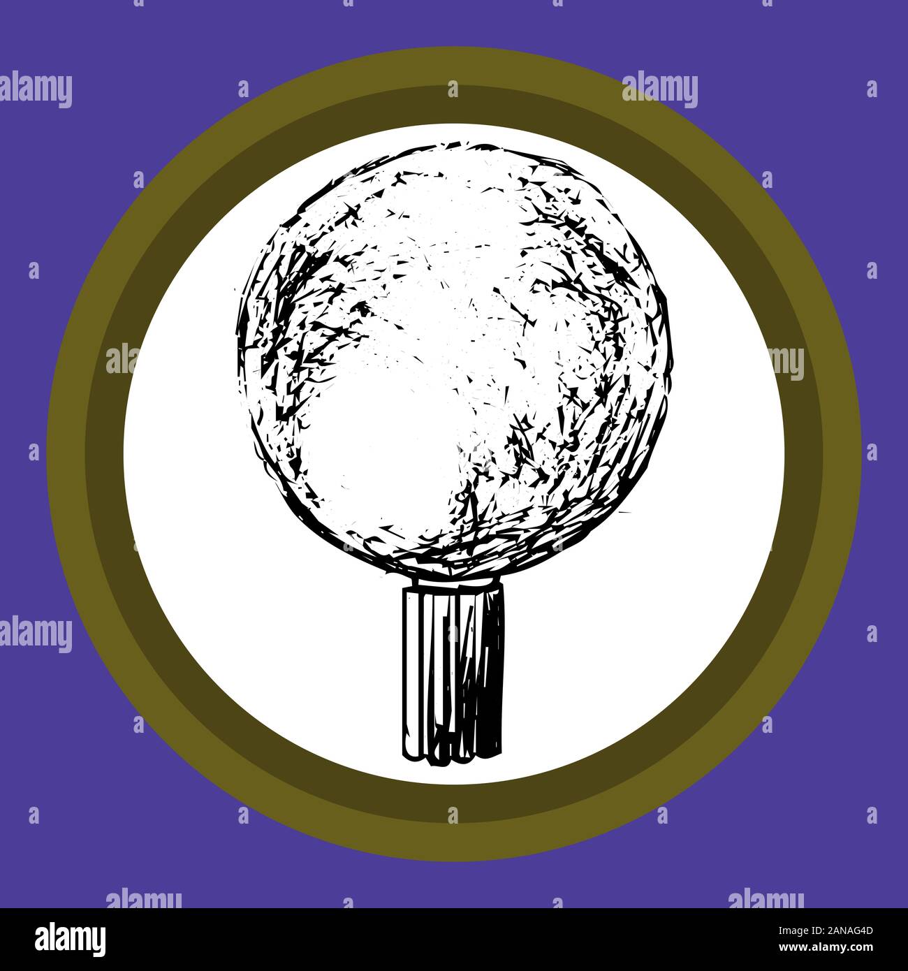 A light bulb drawn by hand on a white background. Stock Vector