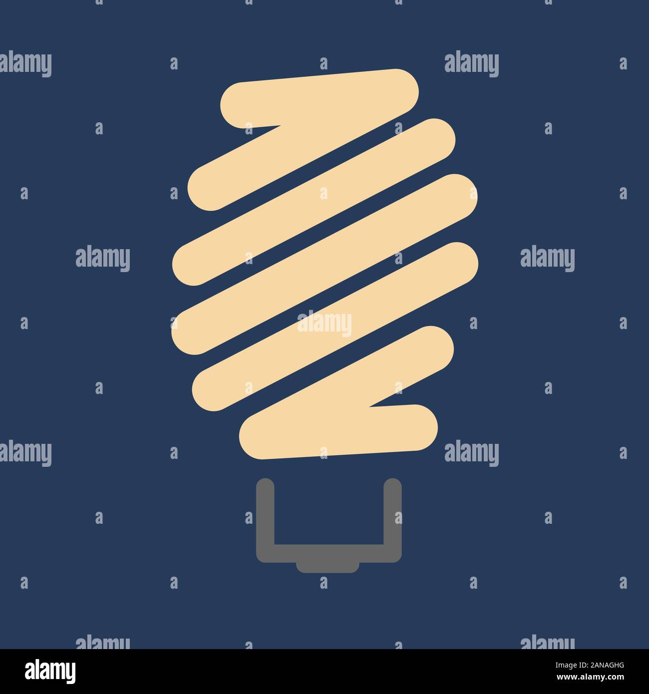 Icon in a simple style isolated light bulb.  Stock Vector