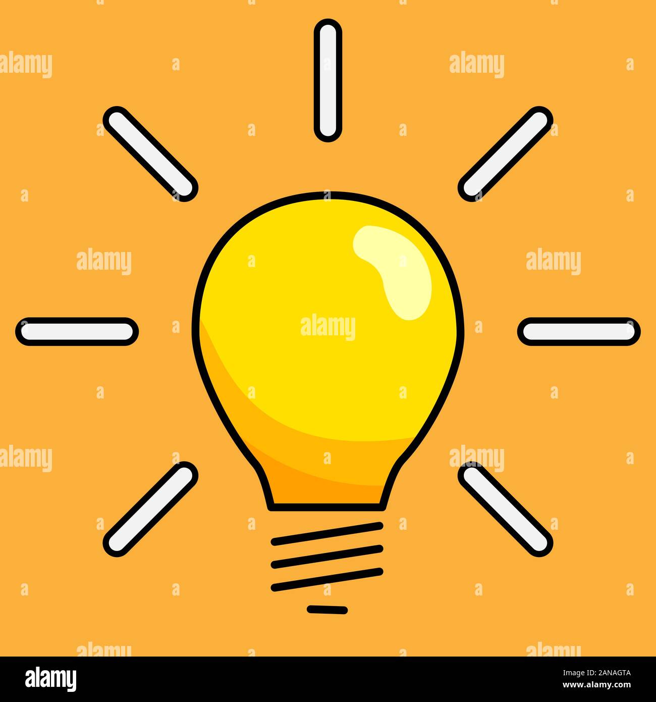 Icon in a simple style isolated light bulb Stock Vector Image & Art - Alamy