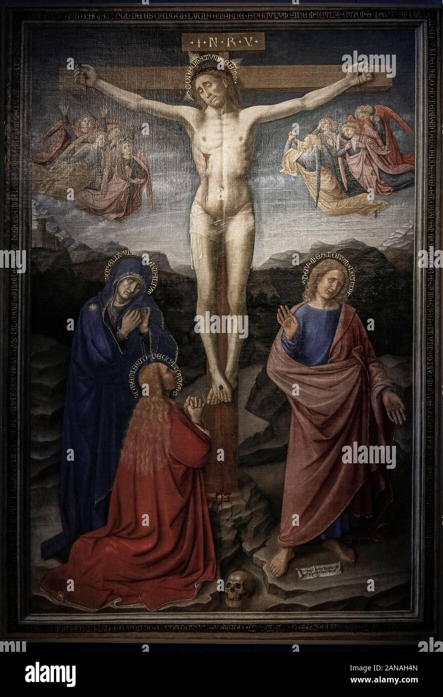 Italy Liguria Savona civic art gallery -  Donato de Bardi - Crucifixion Stock Photo