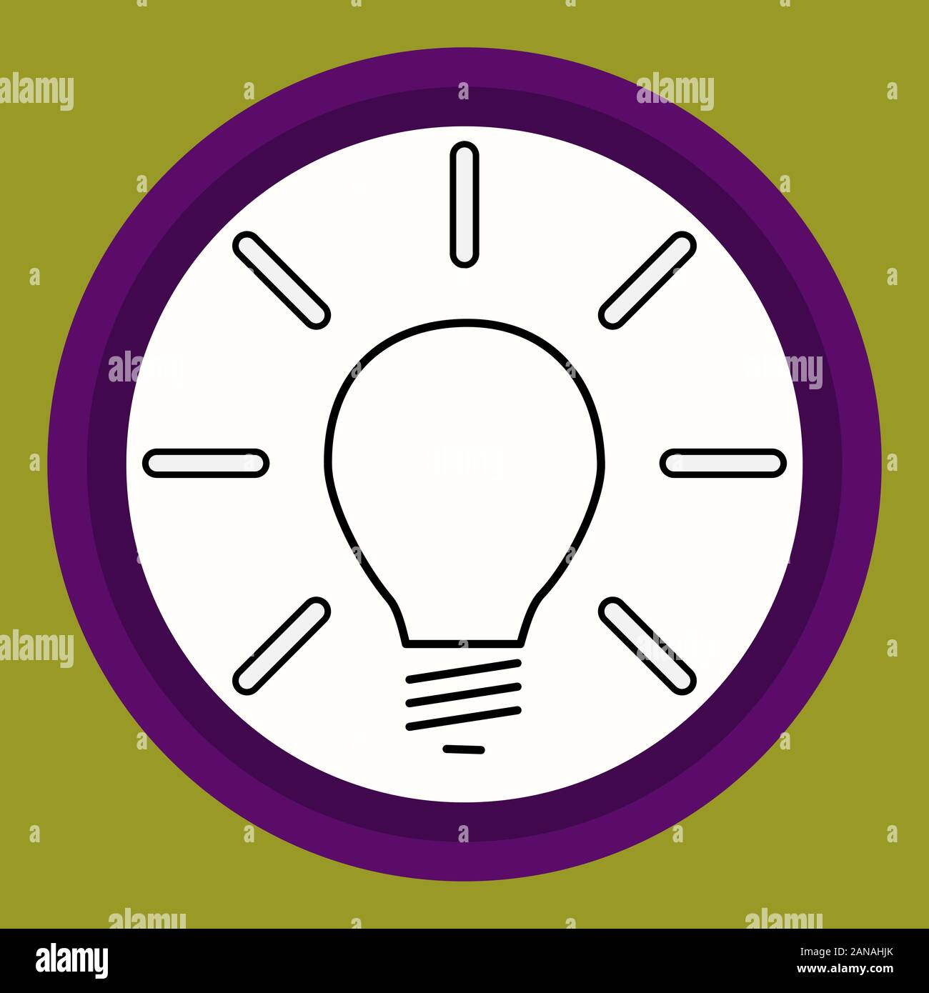 Icon in a simple style isolated light bulb Stock Vector Image & Art - Alamy