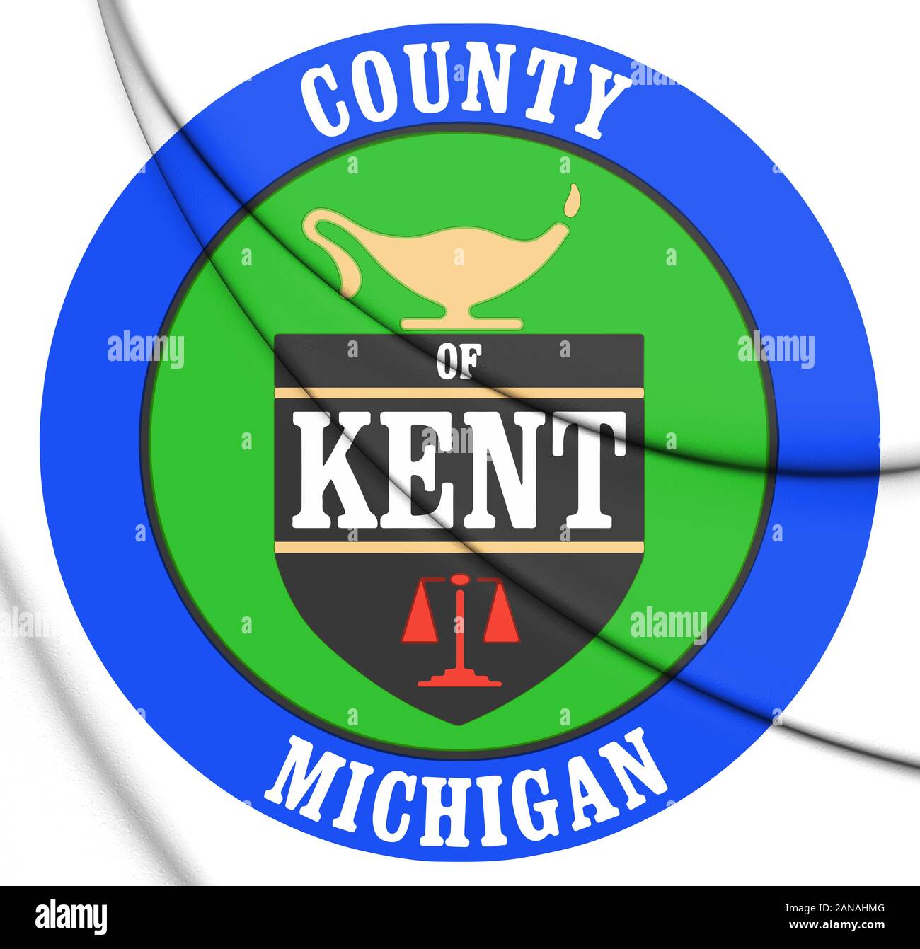 3D Seal of Kent County (Michigan), USA. 3D Illustration Stock Photo Alamy
