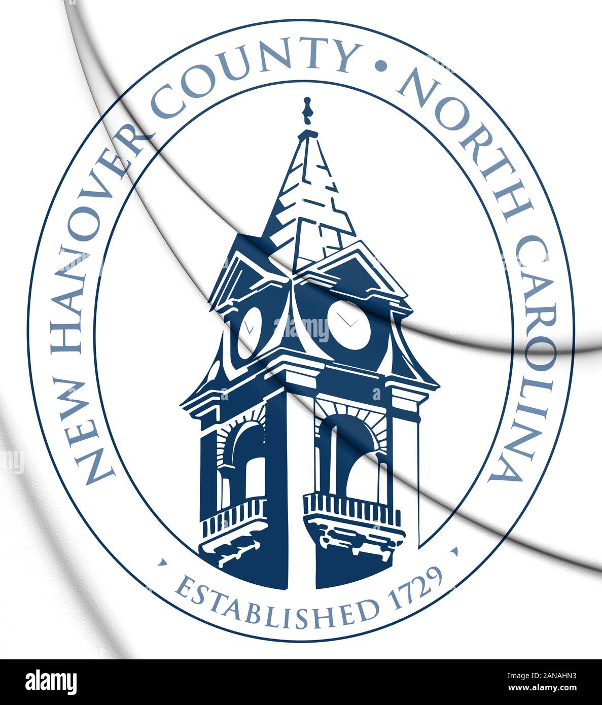 3D Seal of New Hanover County (North Carolina), USA. 3D Illustration. Stock Photo