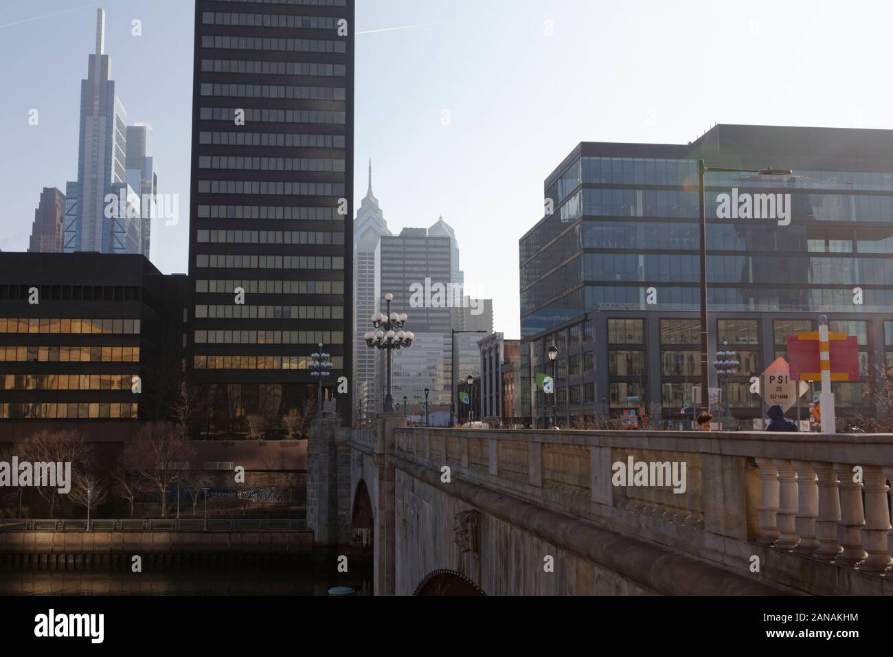 Philadelphia, PA, USA January 15. 2020 The Market Street Bridge