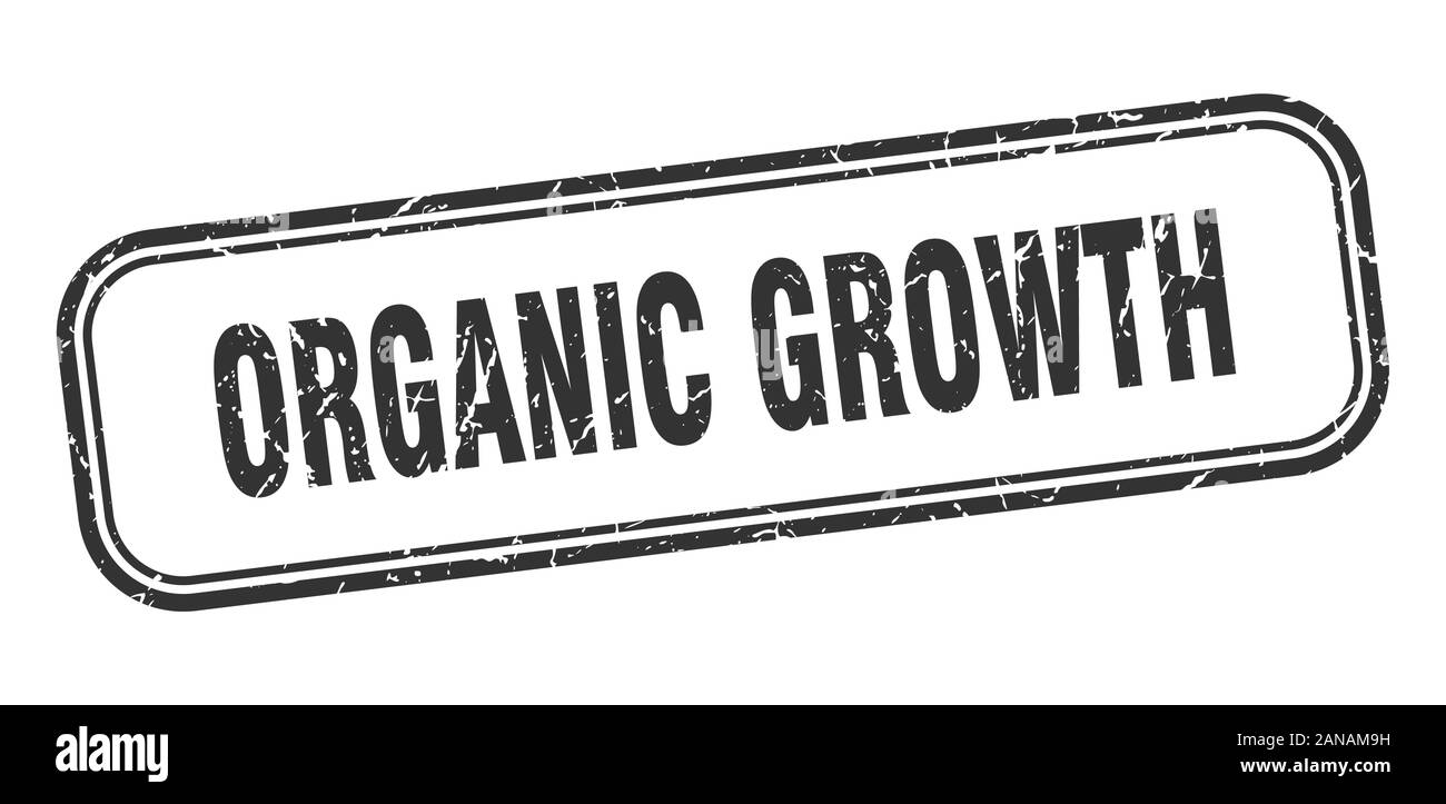 organic growth stamp. organic growth square grunge black sign Stock