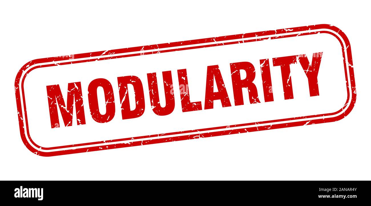 modularity stamp. modularity square grunge red sign Stock Vector Image ...