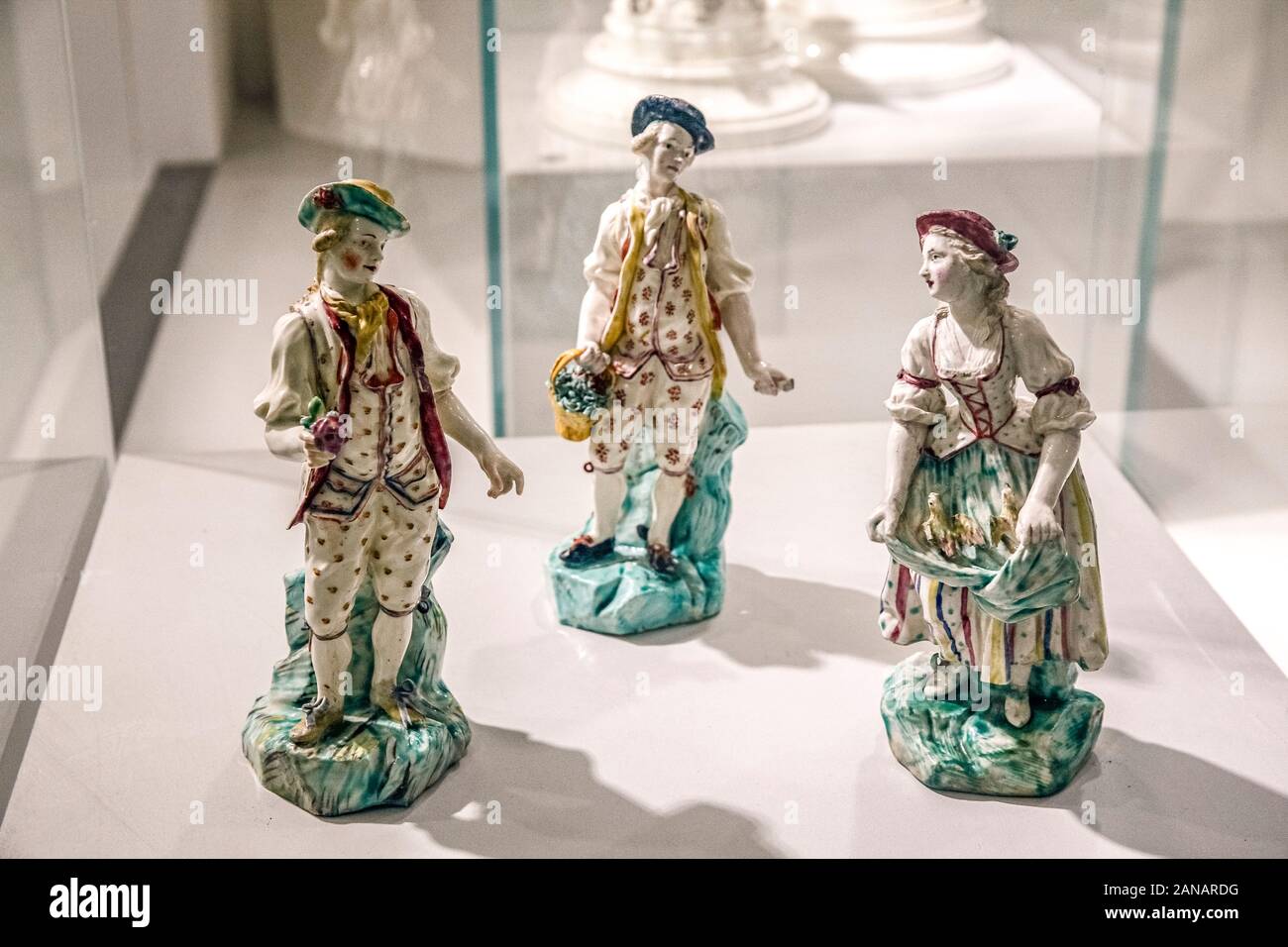 Italy Liguria Savona Ceramic Museum - Eighteenth-century statuettes Stock Photo