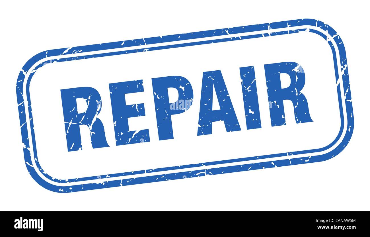 repair stamp. repair square grunge blue sign Stock Vector Image & Art ...