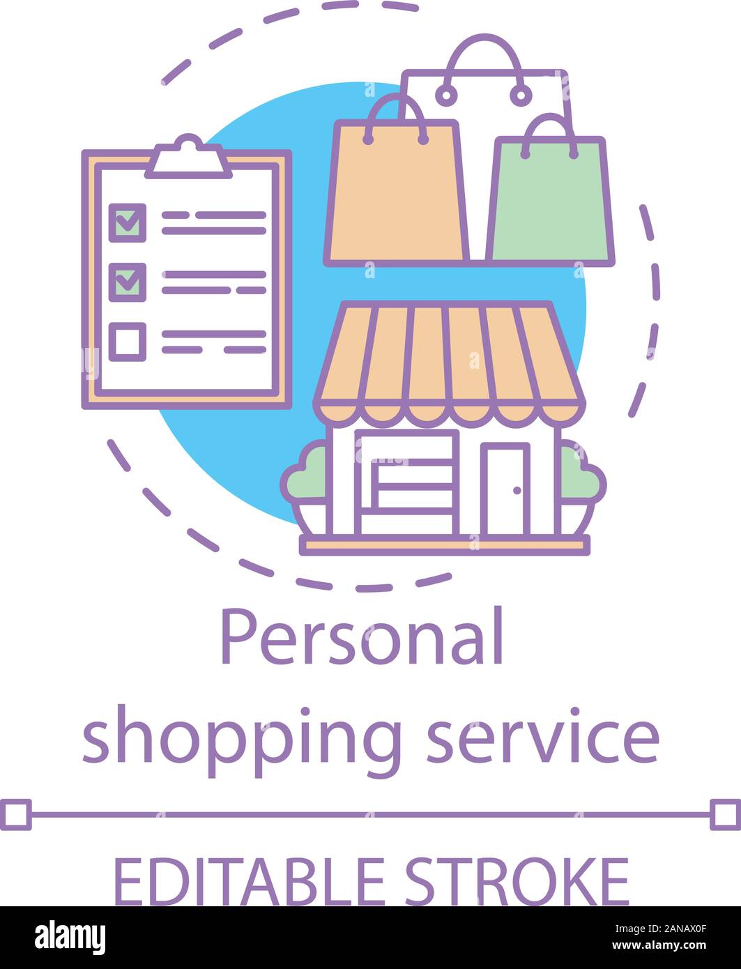 Personal shopping service concept icon home Vector Image