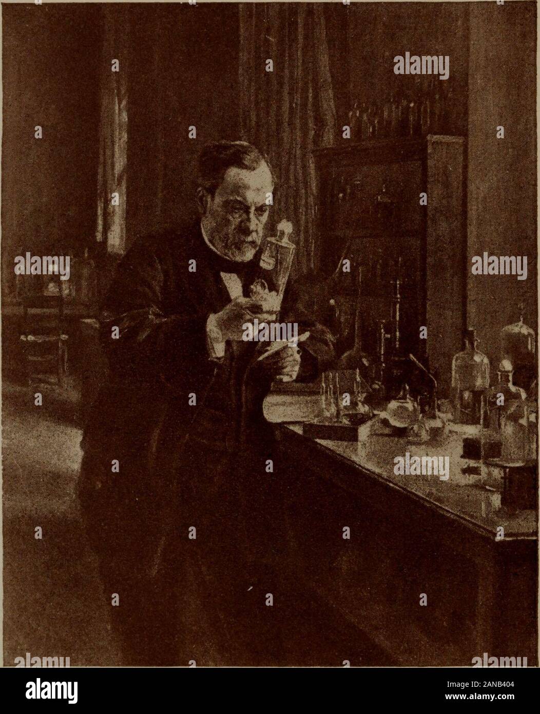 Harvard classics . Louis Pasteur in his laboratoryBy permission, from the painting by Albert Edelfelt ).3Q> THE HARVARD CLASSICS EDITED BY CHARLES W ELIOT LL D SCIENTIFIC PAPERS PHYSIOLOGY • MEDICINE ? SURGERYGEOLOGY WITH INTRODUCTIONS, NOTESAND ILLUSTRATIONSharvardclassics191038elio Stock Photo