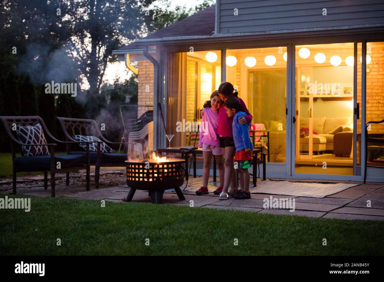 Fire Pit Backyard Stock Photos Fire Pit Backyard Stock Images
