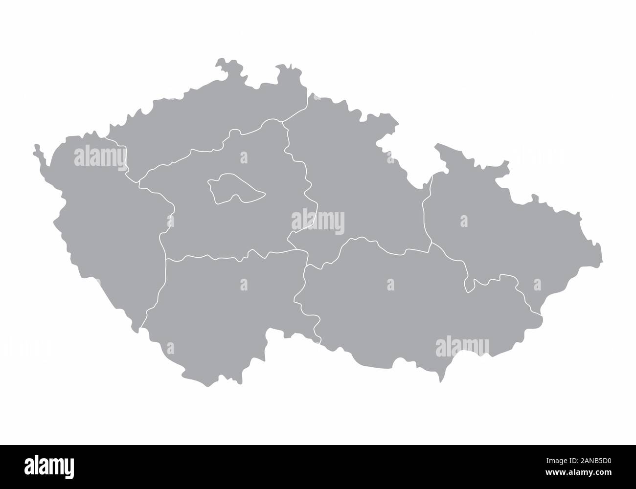 Czech Republic Regions Map Czech Republic Regions Map Stock Vector Image & Art - Alamy