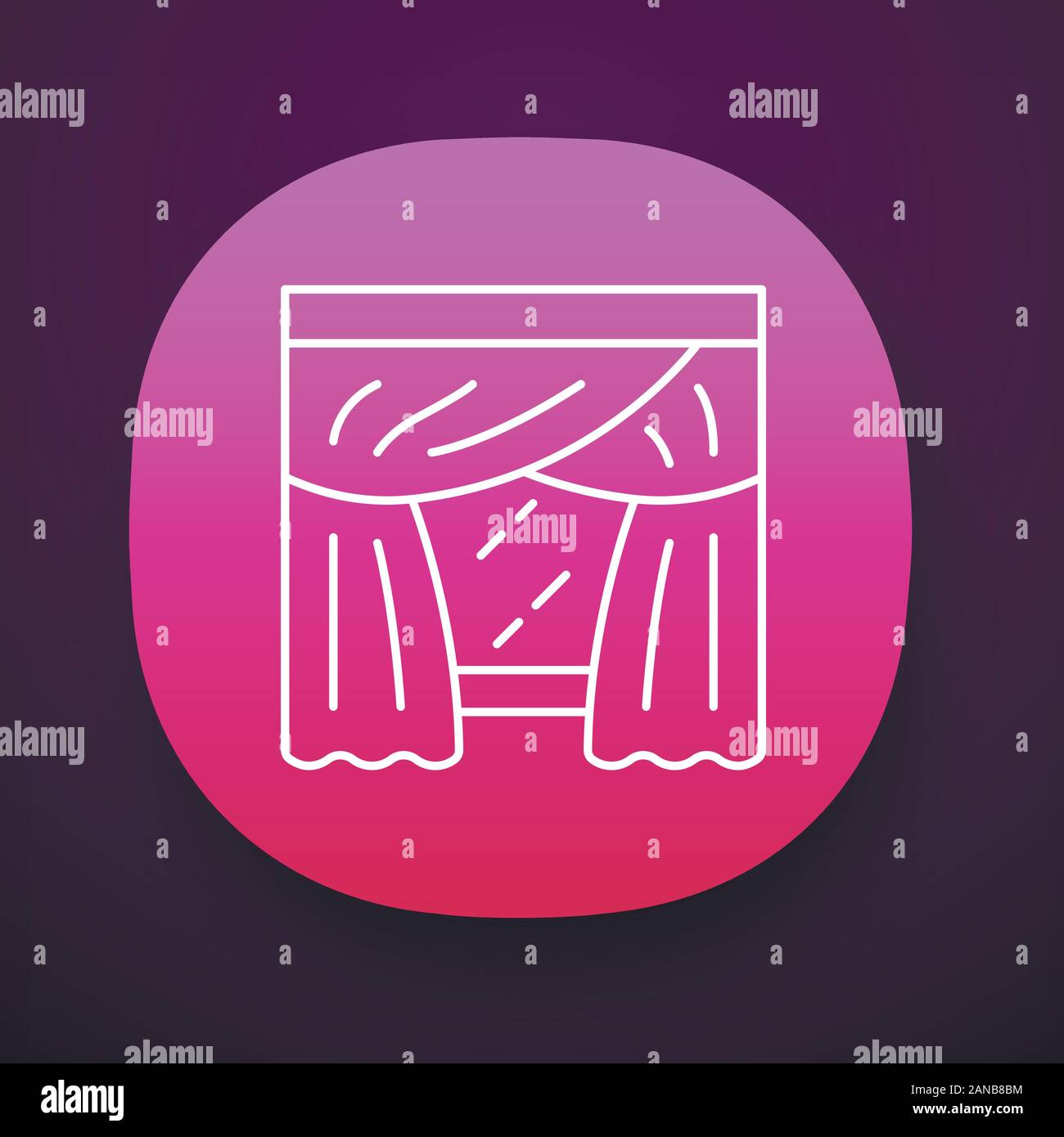Priscilla curtains app icon. Panel pair with attached valance hanging ...