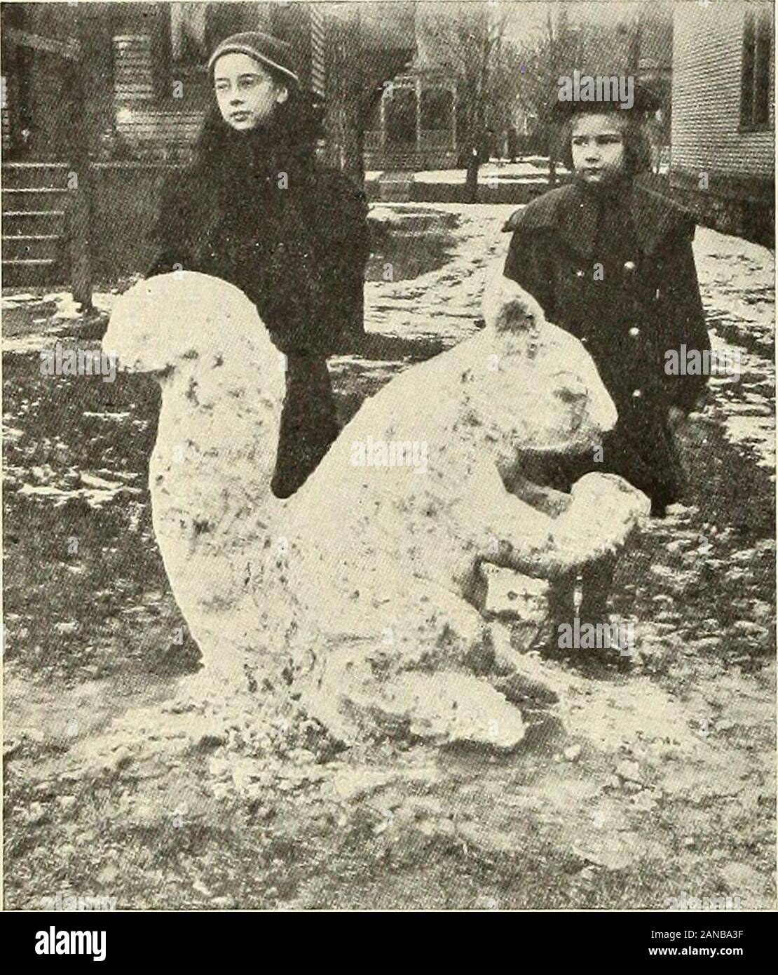 StNicholas [serial] . a snow squirrel Columbus, Ohio.Dear St. Nicholas : I saw the snow figures in theJanuary number and am sending you a picture of a snow. THE SNOW SQUIRREL. squirrel my brother made in our back yard. I remainLovingly yours, Mildred Fisher. This is well done. Who has a photograph ofsnow sculpturing as good as this? picking trailing arbutus Traverse City, Mich.Dear St. Nicholas: One day last spring I went out forarbutus. I went out on the peninsula road and I got awhole basket full of it. It does not grow so thick as itused to, for it has been pulled up by the roots. The color Stock Photo