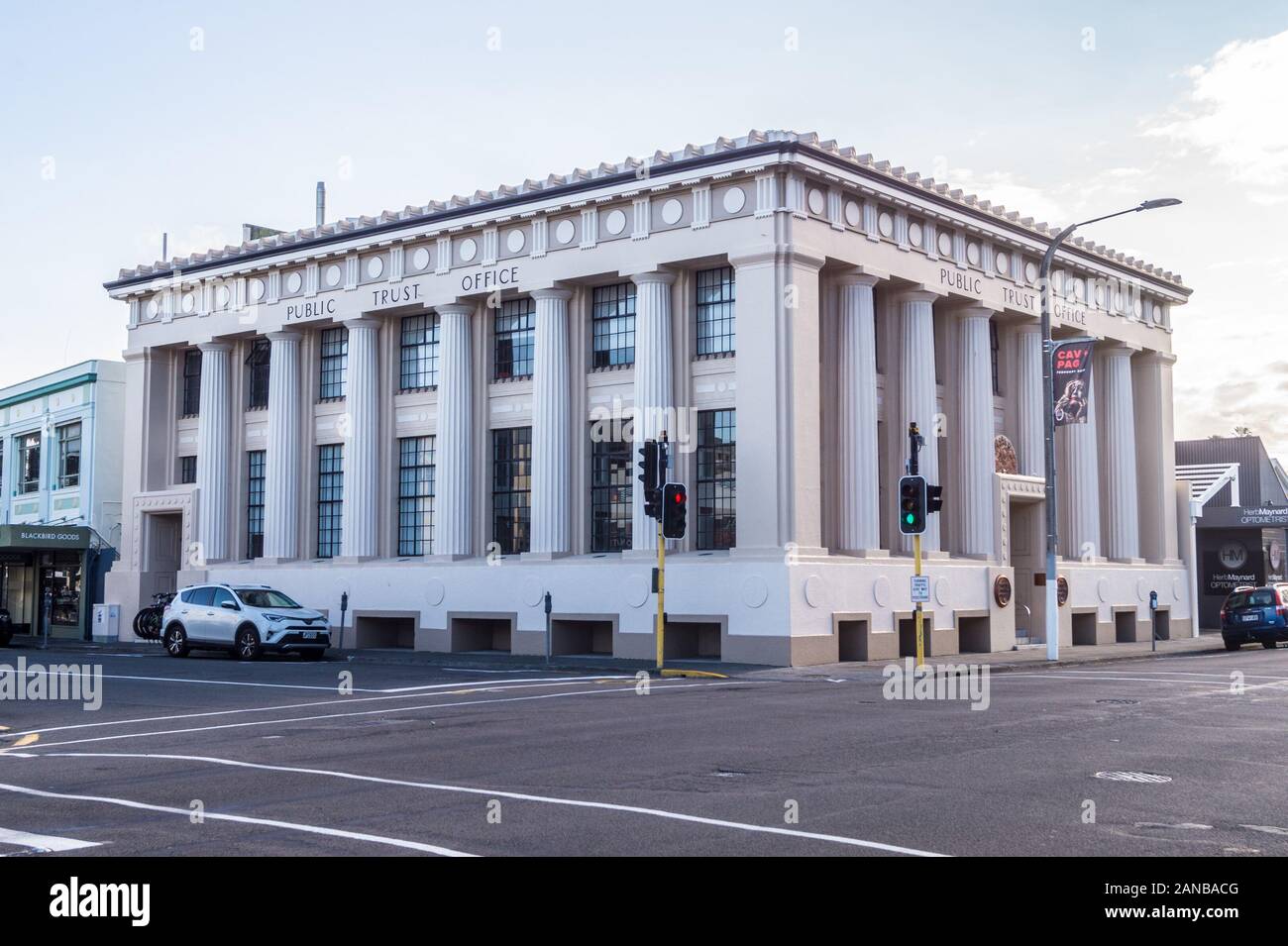 Public Trust Building, by Hyland & Phillips, 1922, Napier, Hawke's Bay, North Island, New Zealand Stock Photo