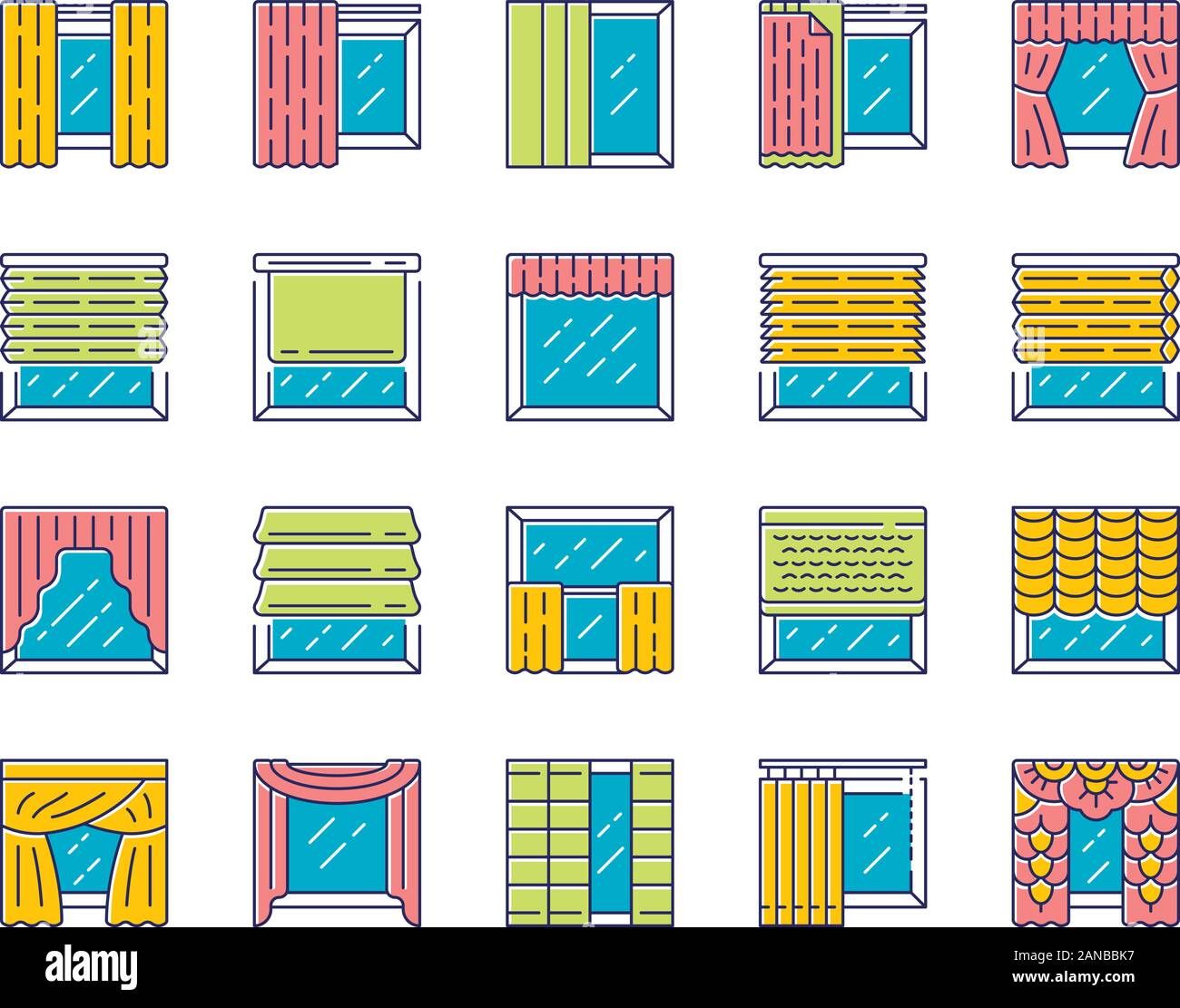 Roman blinds Stock Vector Images - Alamy