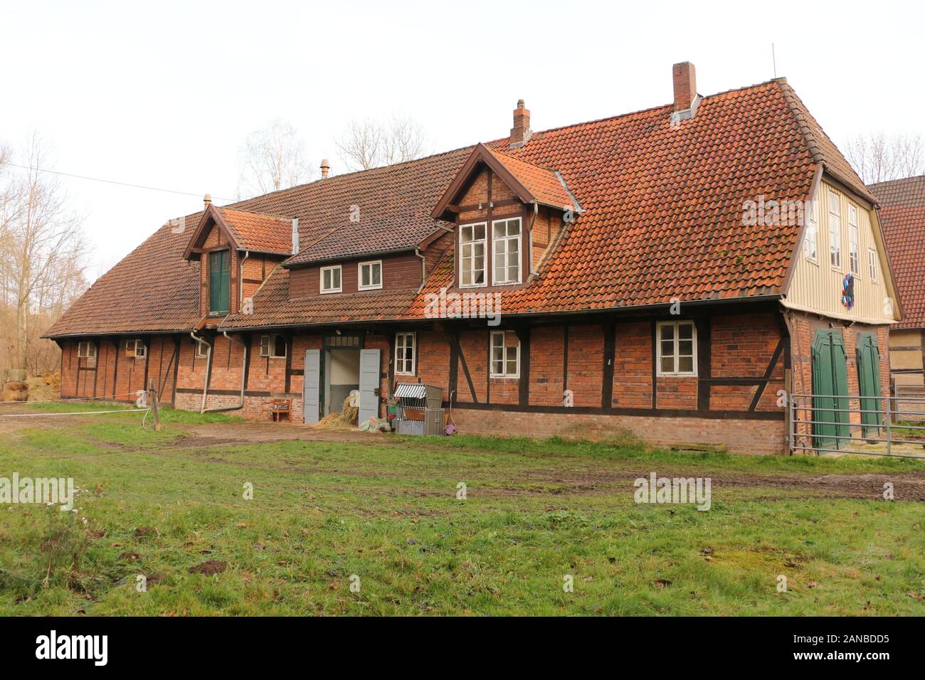 Landwirtschaftliche Gebäude in Hagenburg am Steinhuder Meer Stock Photo