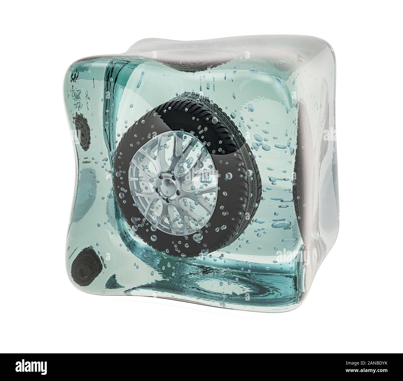 Car in deep snow Cut Out Stock Images & Pictures Alamy