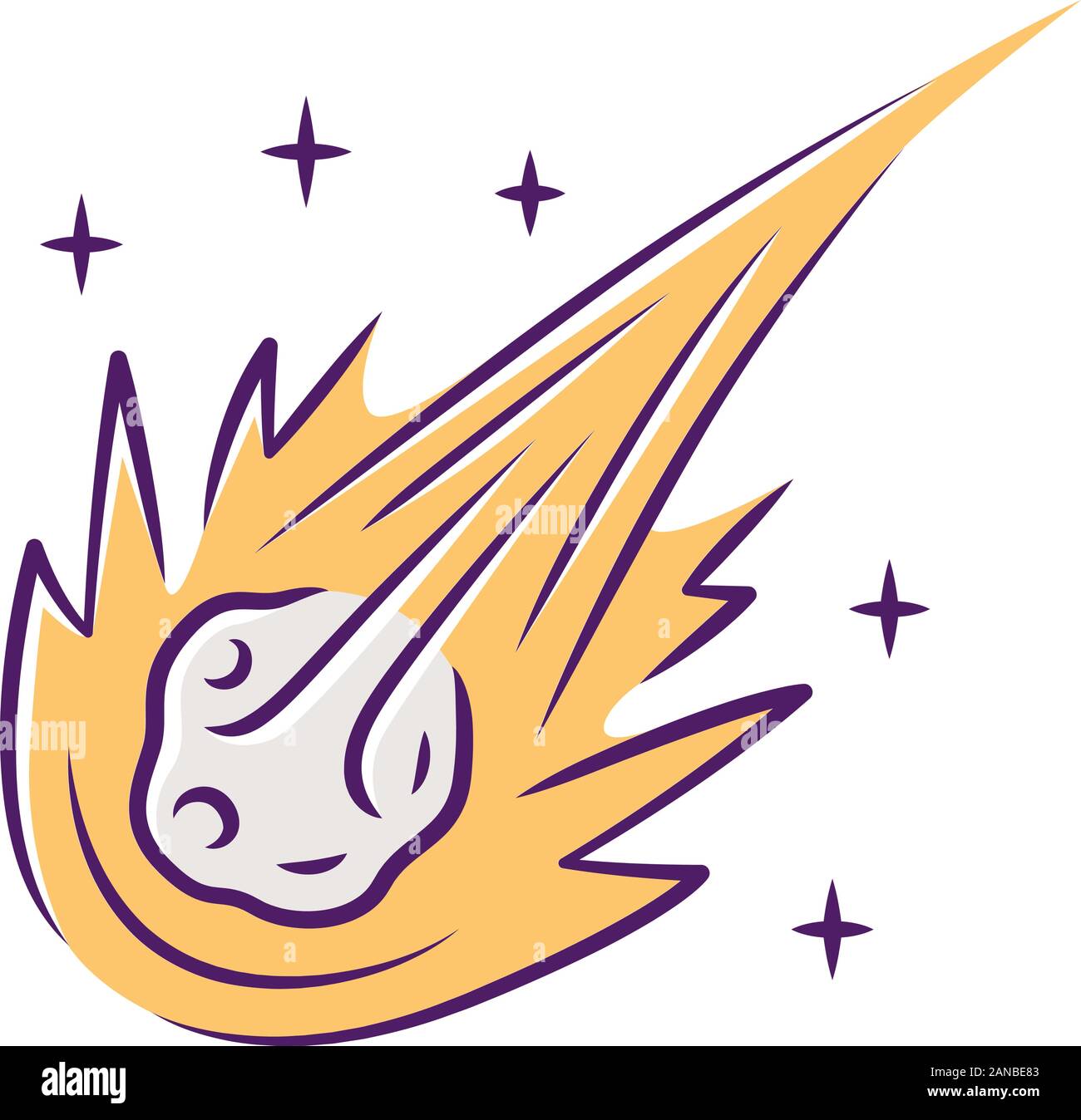 Falling Shooting Stars Cartoon Colored Clipart Stock Vector Image & Art -  Alamy