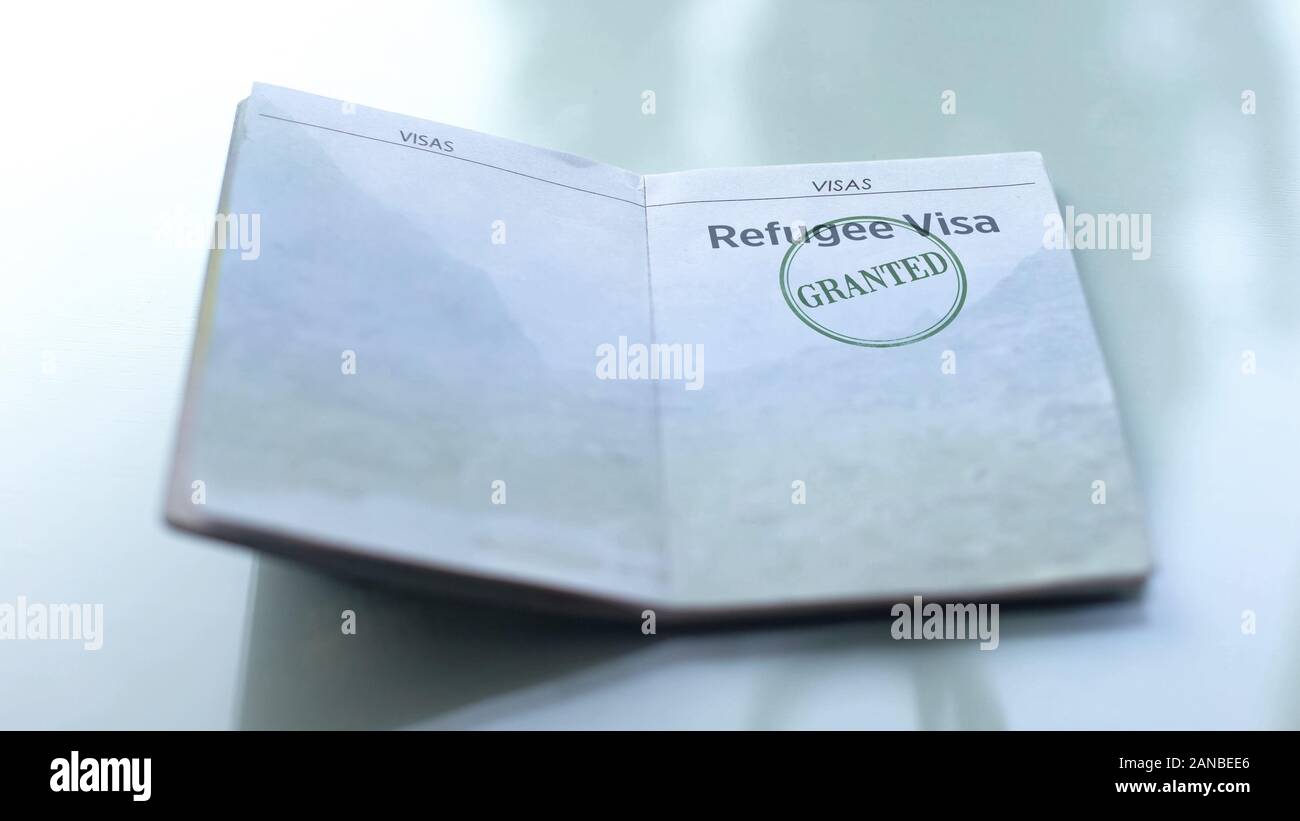 Refugee stamp hi-res stock photography and images - Alamy