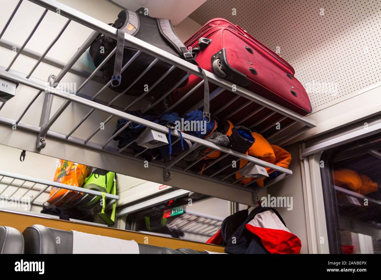 Luggage rack train hi-res stock photography and images - Alamy