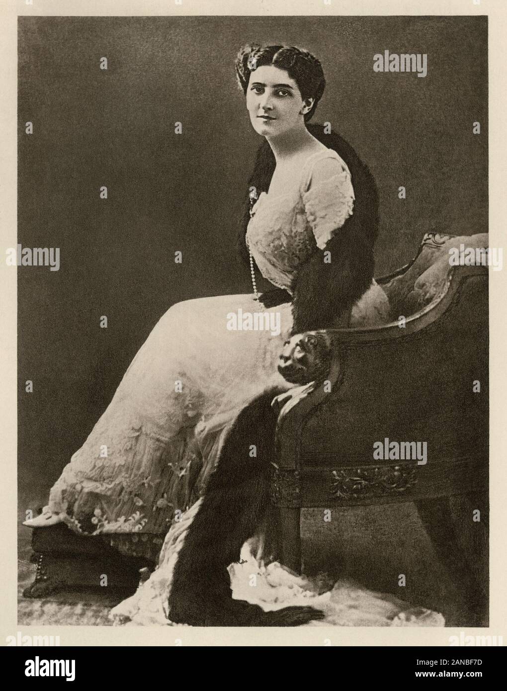 Lady Curzon, wife of the Viceroy of India. Photogravure Stock Photo