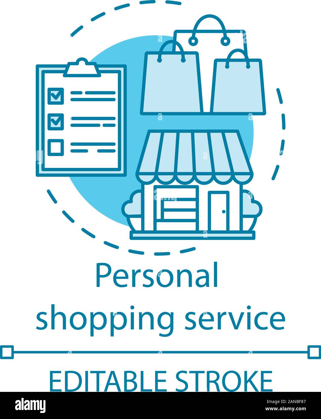 Personal shopping service concept icon. Home service idea thin line  illustration. Accompanying shopping. Assistant and consultant. Stylist,  fashion de Stock Vector Image & Art - Alamy