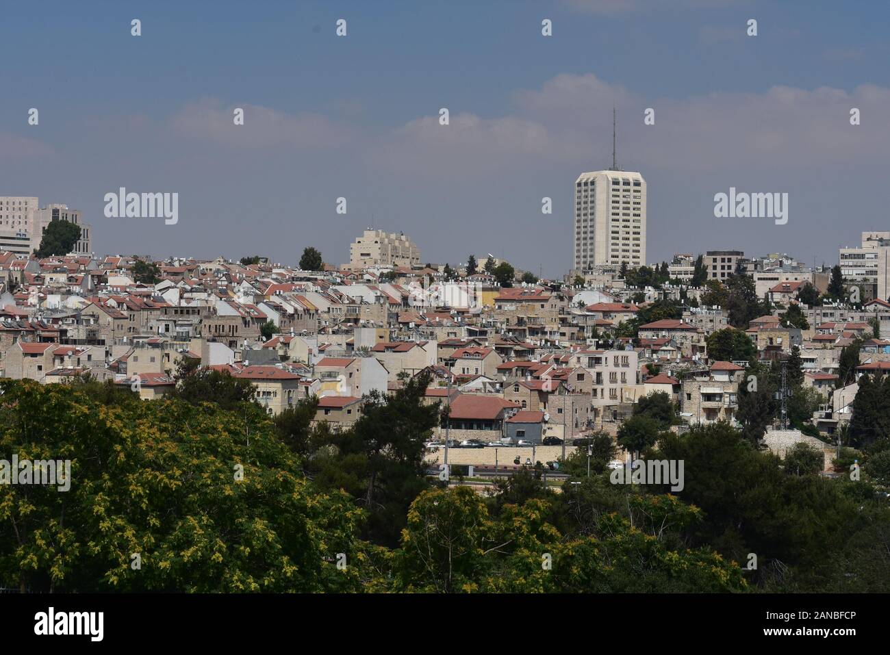 Cityscape of West Jerusalem on a sunny day Israel Stock Photo