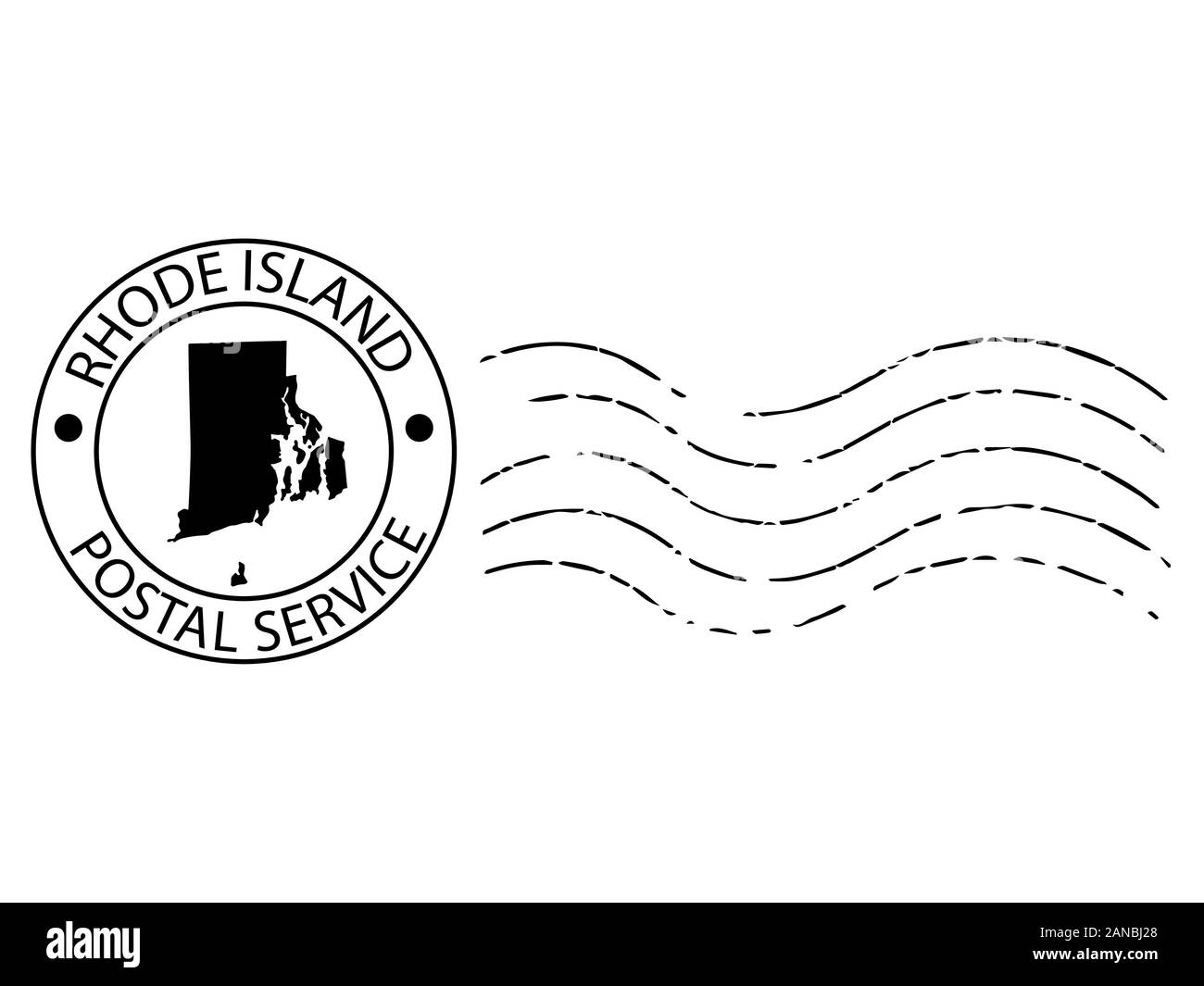 Rhode Island postal stamp Vector illustration Eps 10 Stock Vector Image