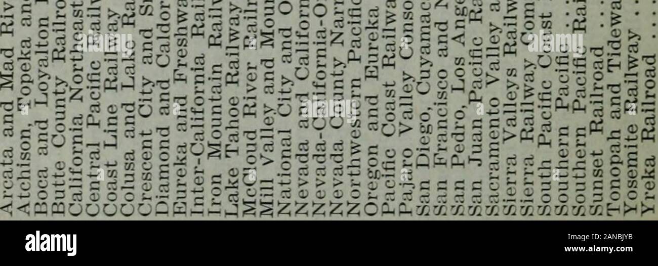 Appendix to the Journals of the Senate and Assembly of the ..session of the Legislature of the State of California . 5cc M I—lo cj cc ir^ o o Tj-o) • &gt;:•:; r-o c^] ClT— 7) ^ Lt T— f— . i;; rt (M f^S oj &gt; &gt; t; o « o o! u •!-» a a (U cS i f^ p. Kilo S^^g ? t, a a^ cs OS rt a a o g »H 3 3 a i-oScScScScScSsJ.ii.S O ?-i ?-i a: sc 02 a: 72 JM 72 Pi *3 ^ 2 oJ«! 2 3 a a tc 4) cH O 3 O O t- 38 ANNUAL REPORT OF THE RAILROAD COMMISSION. With Au-1t o matic |Coupler... Total In CompyService Freight..- Passenger rice With TrainBrake Total 2 1 Switching-.i ^ Freight. i-Ht-.—n Passenger. C   icespJdi Stock Photo