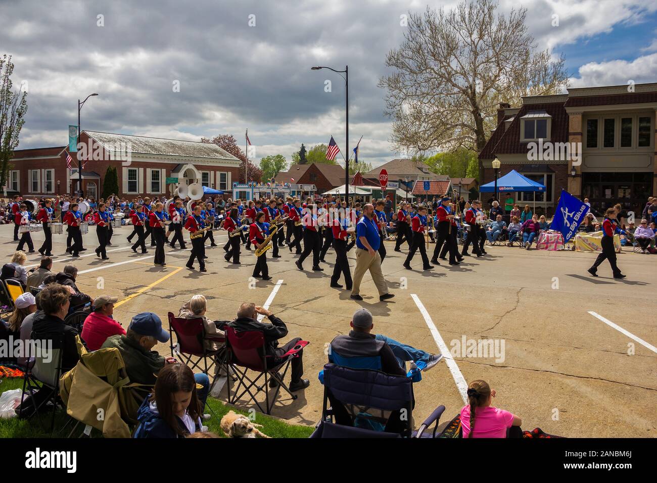 May 2, 2019, Pella, Iowa, USA. Tulip Time Festival Parade of Pella's