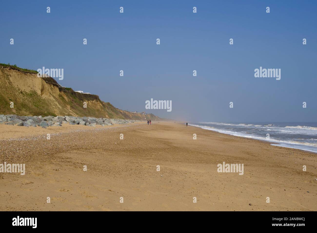California sands cliffs and beach, Norfolk, England, UK Stock Photo Alamy