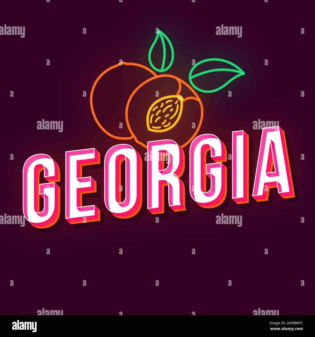 Georgia Vintage 3d Vector Lettering Retro Bold Font Typeface