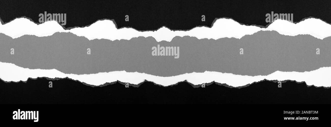 Ripped paper on grey background, space for copy Stock Photo - Alamy