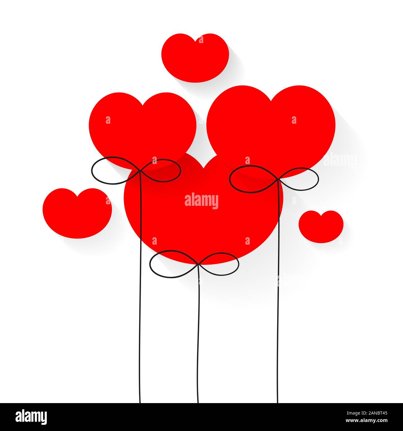 Big Red Heart, Isolated On White Background, Vector Illustration Stock ...