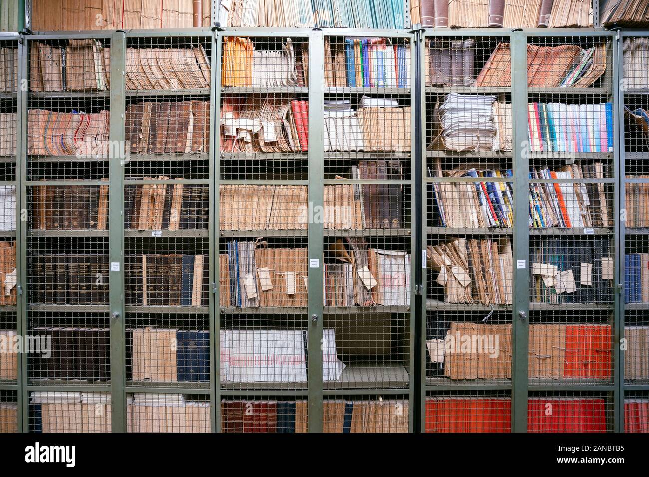Bookshelves old books background hires stock photography and images