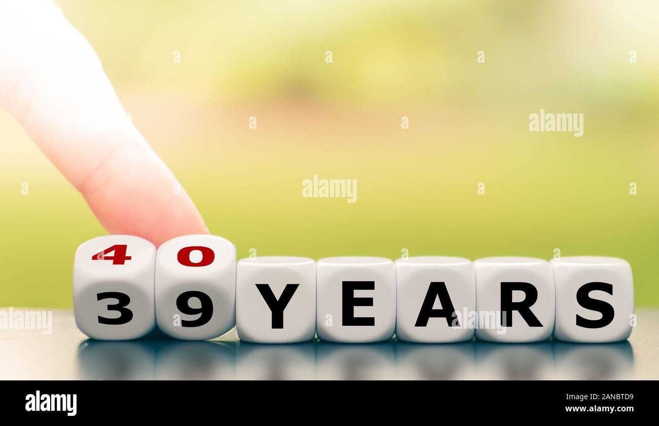 Symbol for the 40th birthday or a 40th anniversary Stock Photo - Alamy