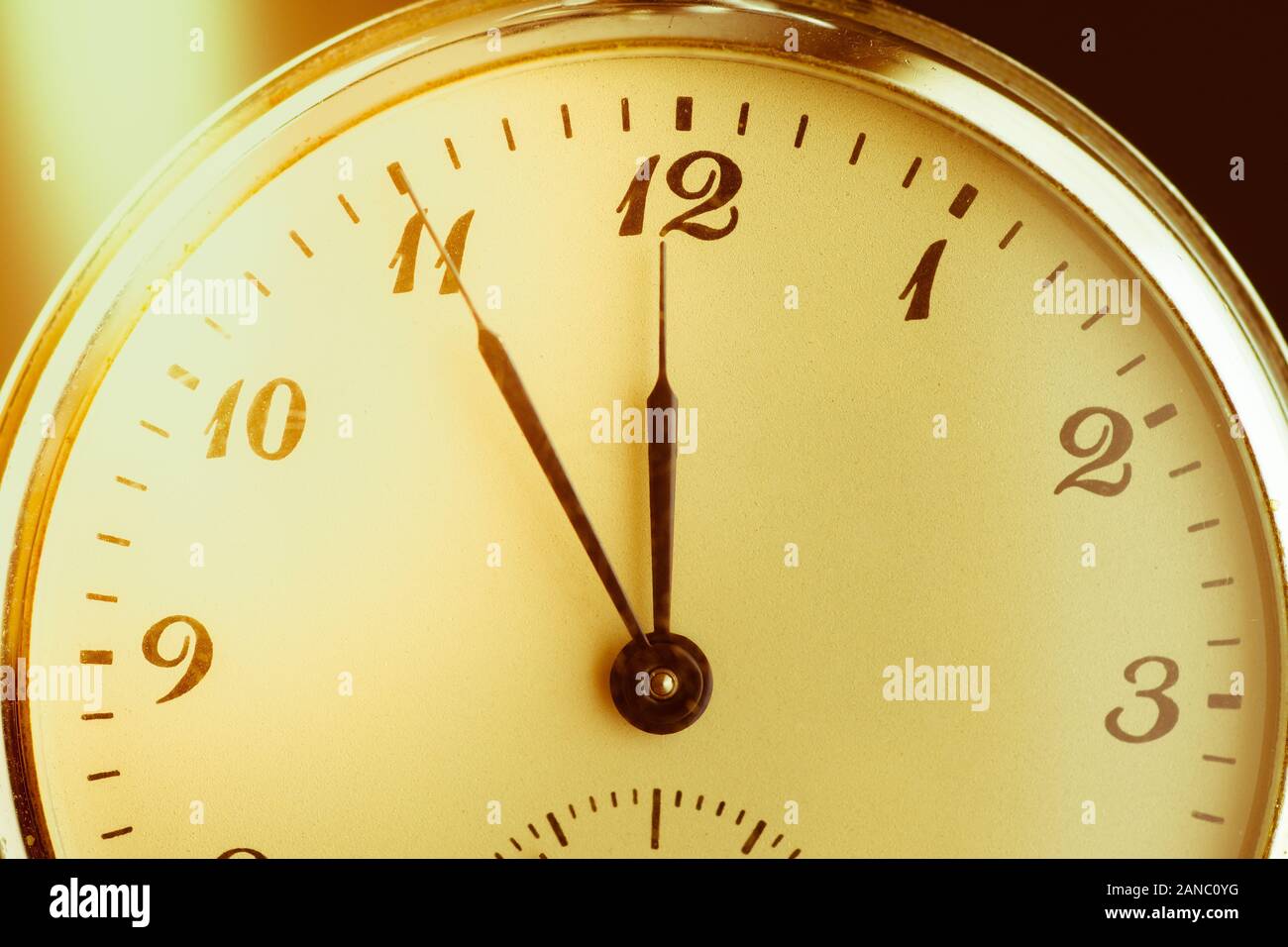 Time Passing Concept. Old Pocket Watch. Deadline, Running Out of Time and Urgency. Stock Photo