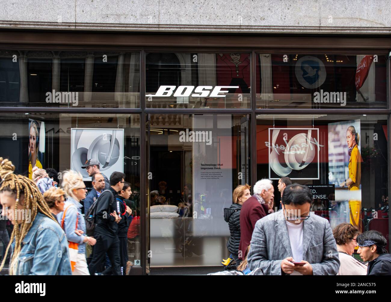 London, United Kingdom August 18 2019 The front of the Bose hifi