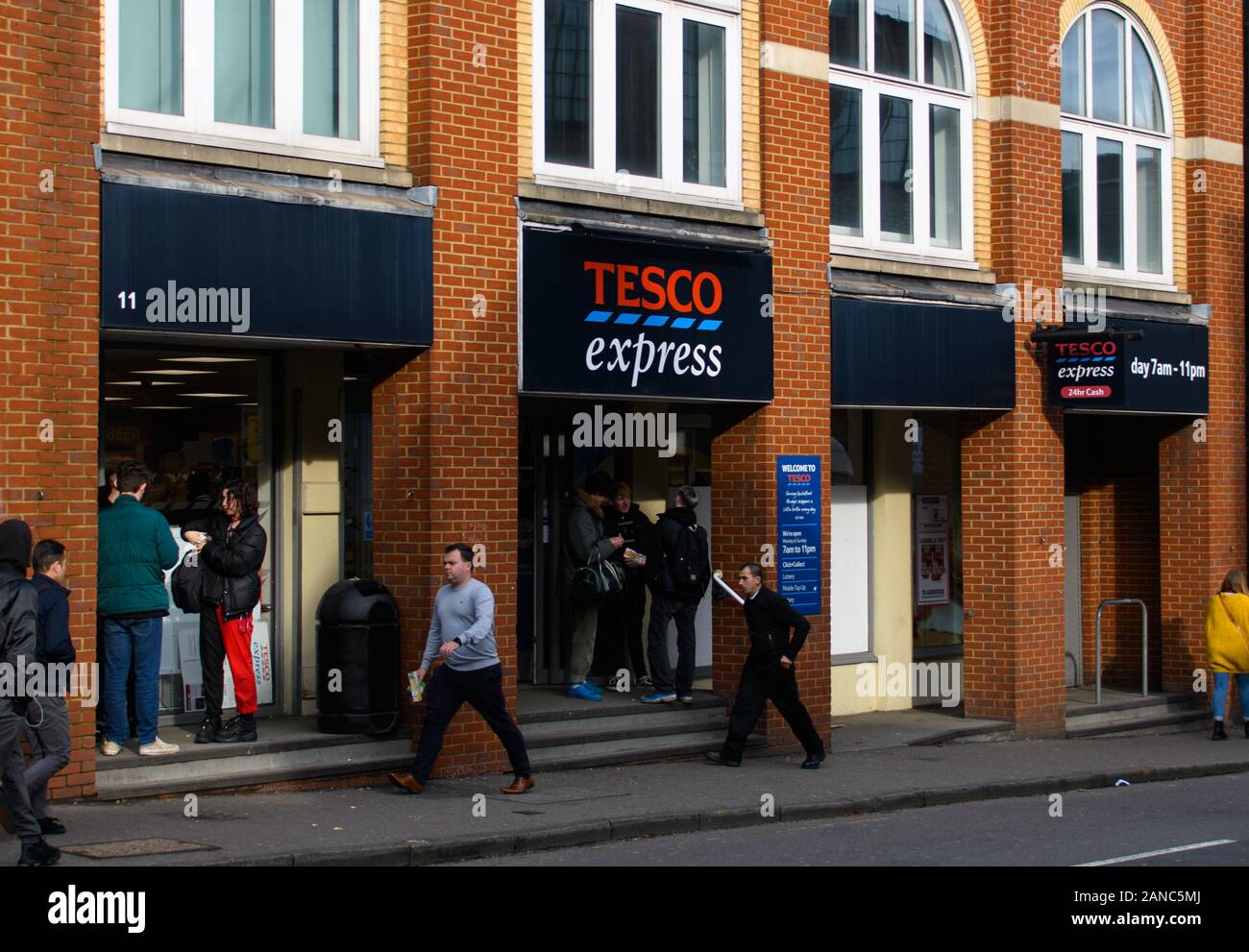 Guildford, United Kingdom November 06 2019 The entrance to the Tesco