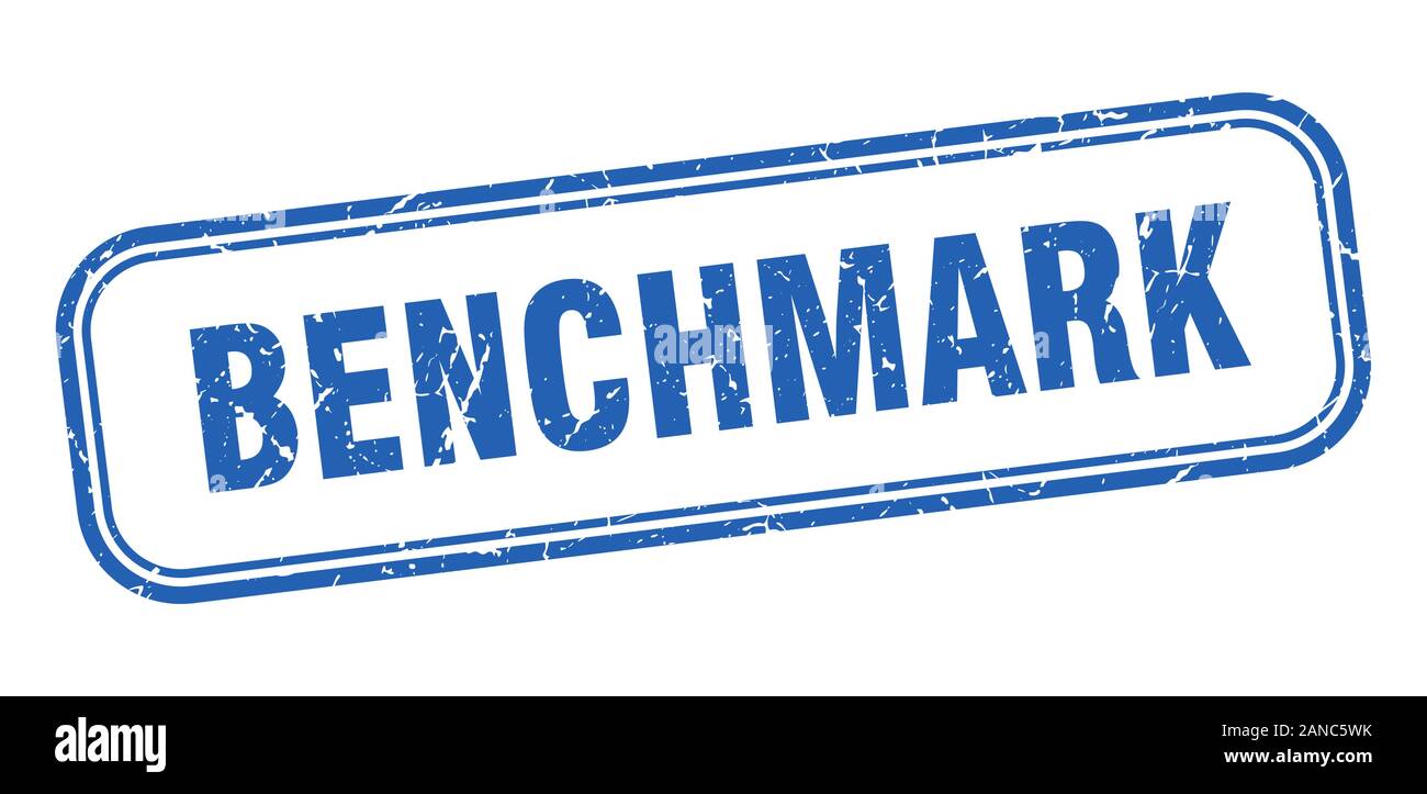 benchmark stamp. benchmark square grunge blue sign Stock Vector